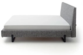 Szare tapicerowane łóżko dwuosobowe 180x200 cm La Gomera – Meise Möbel