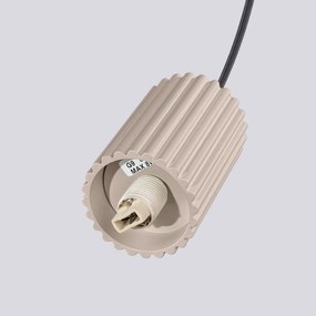 Lampa wisząca HALO 1 taupe ryflowana SOLLUX  LIGHTING