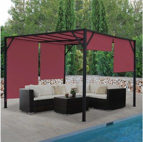 Pergola Beja bordowo-czerwony,  3x3m