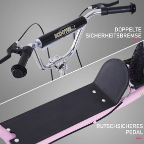 HOMCOM hulajnoga dziecięca hulajnoga miejska hulajnoga dziecięca 16 cali różowa