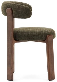 Krzesło z litego drewna jesionowego w kolorze khaki i brązowym Granite – Kave Home