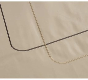 Beżowa pościel jednoosobowa z bawełny renforcé z prześcieradłem/6-częściowa 140x200 cm Calm of Lines – Mila Home Luxury