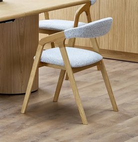 Tapicerowane krzesło dębowe z podłokietnikami krzesło Bueno Halmar