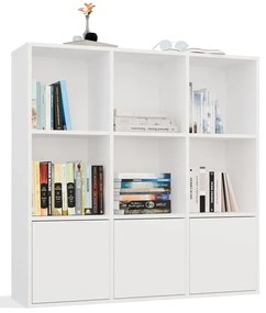 Biały regał na ubrania z zamykanymi szafkami G3-R24