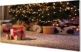 Szklany Panel Bożonarodzeniowe Prezenty pod Choinką