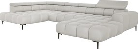 Narożnik PLAZA XL Lewostronny z elektryczną regulacją siedziska Tkanina SOLAR 01 WERSAL