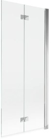 Mexen Mist parawan nawannowy 2-skrzydłowy prawy 80 x 150 cm, transparent, chrom - 8A9-080-002-01-00-P