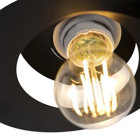 Inteligentna lampa sufitowa z kloszem spiralnym w kolorze czarnym, w tym Wi-Fi A60 - Scroll Nowoczesny Oswietlenie wewnetrzne