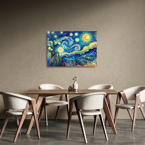 Obraz na szkle – Mozaika gwiaździstej nocy (70x50 cm)