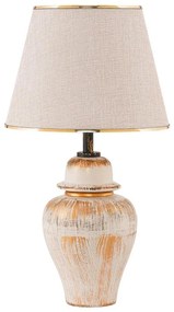 Lampa stołowa RAMZES 1xE27/40W/230V kremowa/złota
