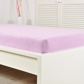 4Home prześcieradło frotte Ideal fioletowy, 90 x 200 cm, 90 x 200 cm