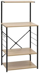 Stojący regał w stylu loft czarny + dąb - Artes