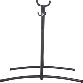 Outsunny stelaż stojak na hamak z hakami metal rama hamaka czarna 280x120x110cm | Aosom PL