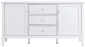 Komoda z 2 szafkami i 3 szufladami z MDF - Biały - NARIVA