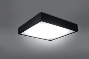 Czarny kwadratowy plafon LED z drewna - EX539-Canti