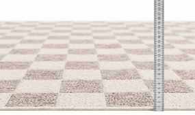 Dywan zewnętrzny Ereon kratka kremowo-beżowa 80 cm x 220 cm