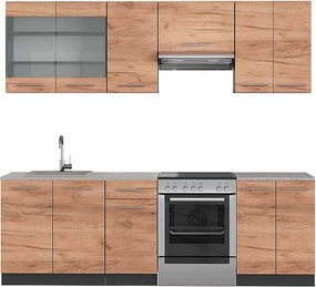 Aneks kuchenny złoty dąb power/antracyt 240x60x81.6 fame-line