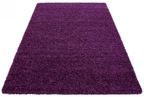 Dywan shaggy jednokolorowy fioletowy 160 cm x 230 cm