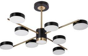 LED Żyrandol 8xLED/7W/230V + LED/6W 3000-6000K śr. 77 cm złoty/czarny