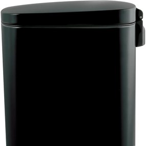Spirella Kosz na śmieci z pedałem soft-close Akira 50 l, matowy czarny, 50 l