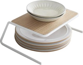 Biało-naturalna drewniana dodatkowa półka 19,5x19,5 cm Tosca – YAMAZAKI