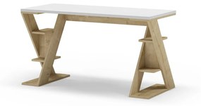 Biurko z białym blatem 60x137 cm Butterfly – Marckeric