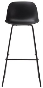 Czarny hoker (wysokość siedziska 74 cm) Altea – Kave Home