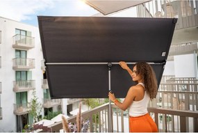 Doppler ACTIVE Osłona balkonowa parasol ogrodowy 180 x 130 cm antracyt