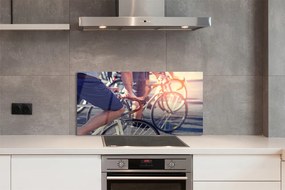 Szklany Panel Grupa Rowerzystów