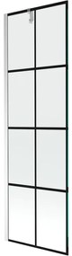 Mexen Next parawan nawannowy 1-skrzydłowy 60 x 150 cm, czarny wzór, chrom - 895-060-000-00-77-01