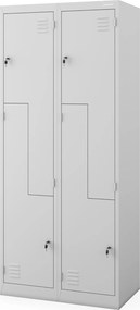 Szafa socjalna czterokomorowa Julia 80x45x185 cm szara