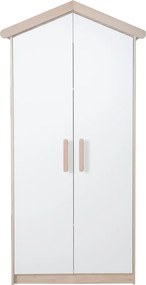 Biało-naturalna szafa dziecięca w dekorze dębu 96x190x50 cm Cabane – Roba