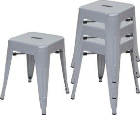 Taboret MCW-A73 (zestaw 4 sztuk),  szary