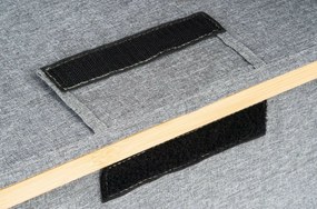 Pojemnik do przechowywania G21 40 x 30 x 15 cm, bambusowy z pokrywką, szary