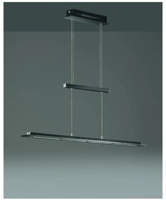Czarna metalowa lampa wisząca LED ze ściemniaczem Tenso – Fischer &amp; Honsel