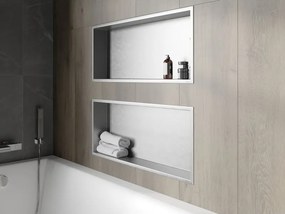 Mexen X-Wall-R półka wnękowa z kołnierzem 75 x 30 cm, inox - 1910753010