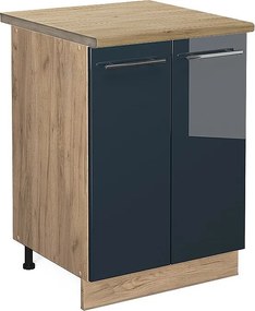 Szafki kuchenne ciemnoniebieski wysoki połysk 60x60x82 fame-line