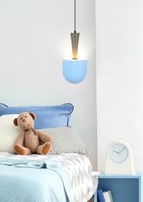Niebieska lampa wisząca w stylu skandynawskim - R0-G54