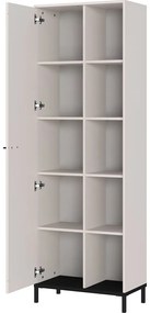 Kremowy regał 64x190x34 cm Rovigo – Germania
