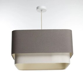 Lampa wisząca KWADRO DUO 003 51x47cm brązowa/kremowa BPS KONCEPT