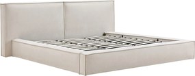Łóżko ze skrzynią 180 x 200 cm - Tkanina - Beżowy - TAVESO