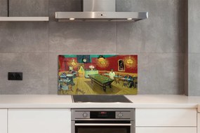Szklany Panel Nocna Kawiarnia - Van Gogh