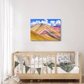 Obraz na szkle - Rainbow Mountain, Peru (70x50 cm)