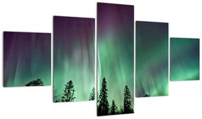 Obraz zorzy polarnej (125x70 cm)