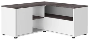 Biało-szara szafka pod TV w dekorze betonu 90x45 cm Angle – TemaHome