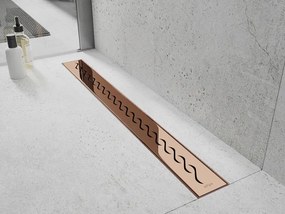Mexen Flat 360° M18 odpływ liniowy obrotowy 60 cm, różowe złoto - 1623060-40