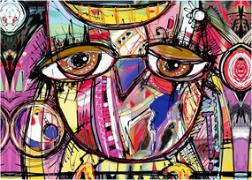 Obraz - Street art - sowa (70x50 cm)