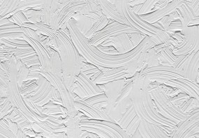 Fototapeta – Białe pociągnięcia pędzlem (196x136 cm)