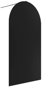 Ścianka prysznicowa WALK IN fix czarna półokrągła 8mm MOLIS Black Oval MASSI | Różne rozmiary : Kolor profili kabiny - chrom / srebrny, Szerokość ścianki - 120 cm, Typ montażu - WALK in FIX (Do ściany)