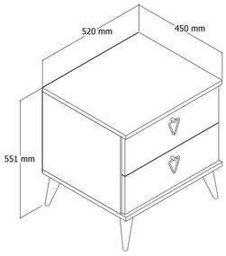 Stolik nocny Versa-Ce Oak
